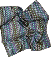 Bargello Diamonds Colorful Square Silk Scarf
