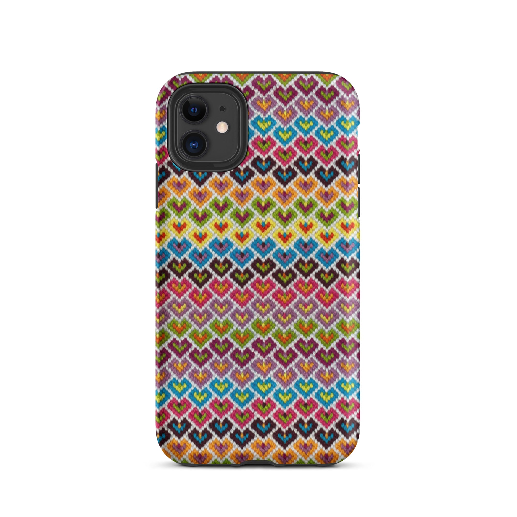 Stitched Heart Pattern Phone Case for iPhone 11