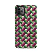 Phone case for iPhone 11 Pro Max in Bargello needlepoint design