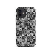 Geometric monochrome iPhone 12 case