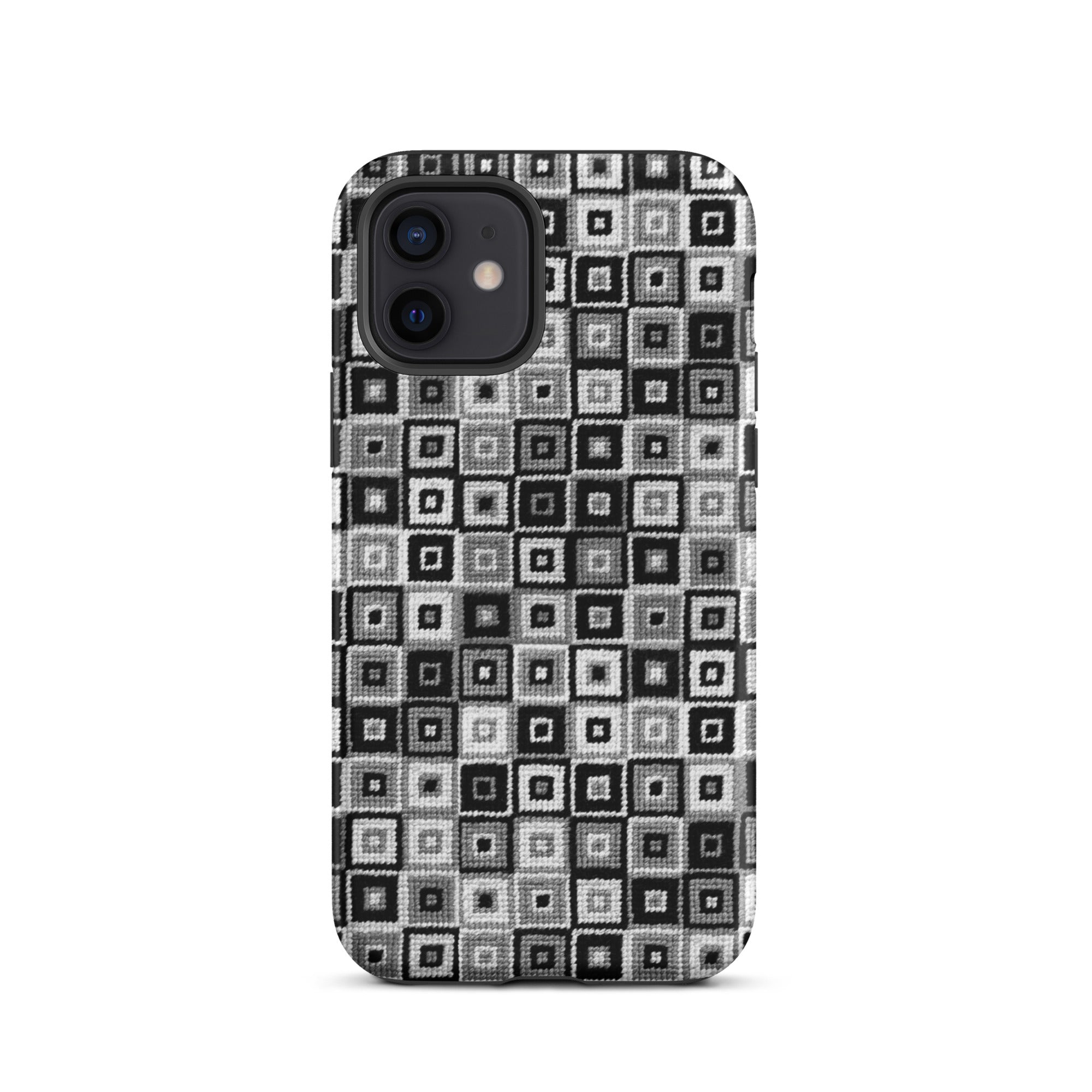 Geometric monochrome iPhone 12 case