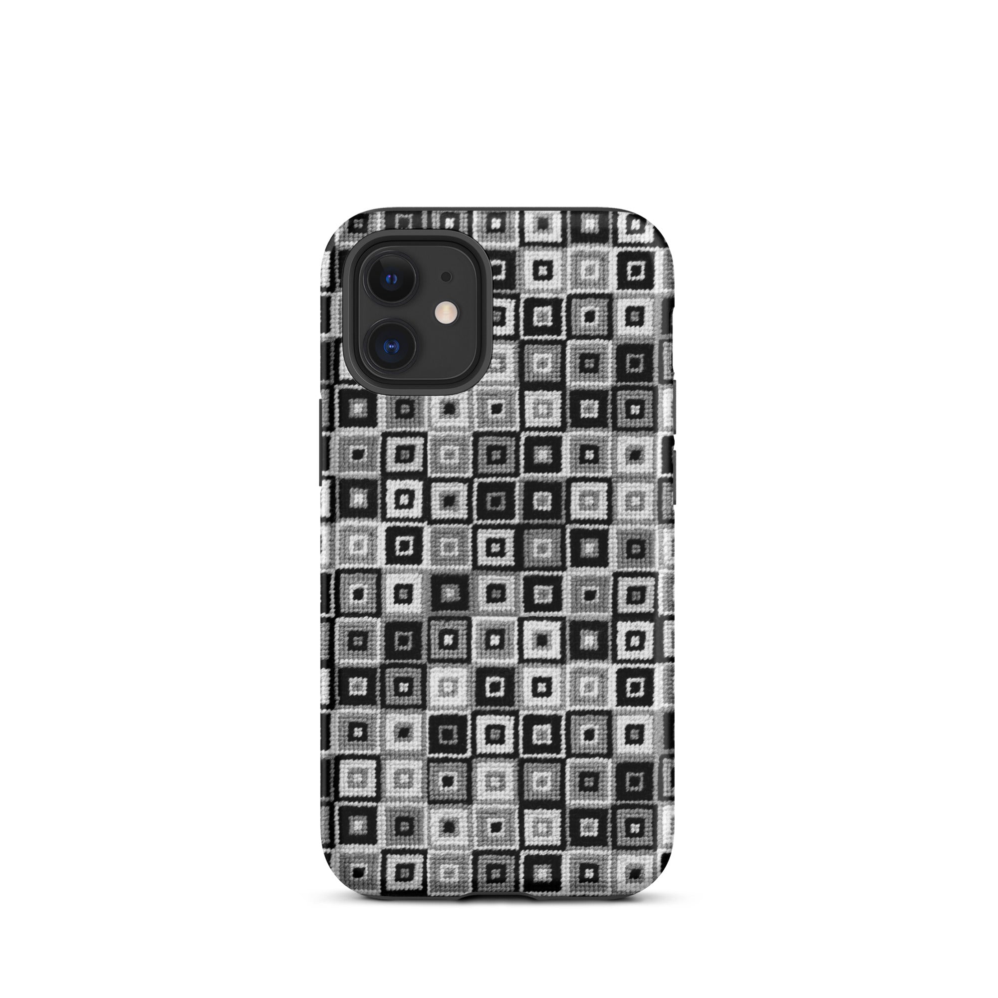 Black white and grey case for iPhone 12 mini