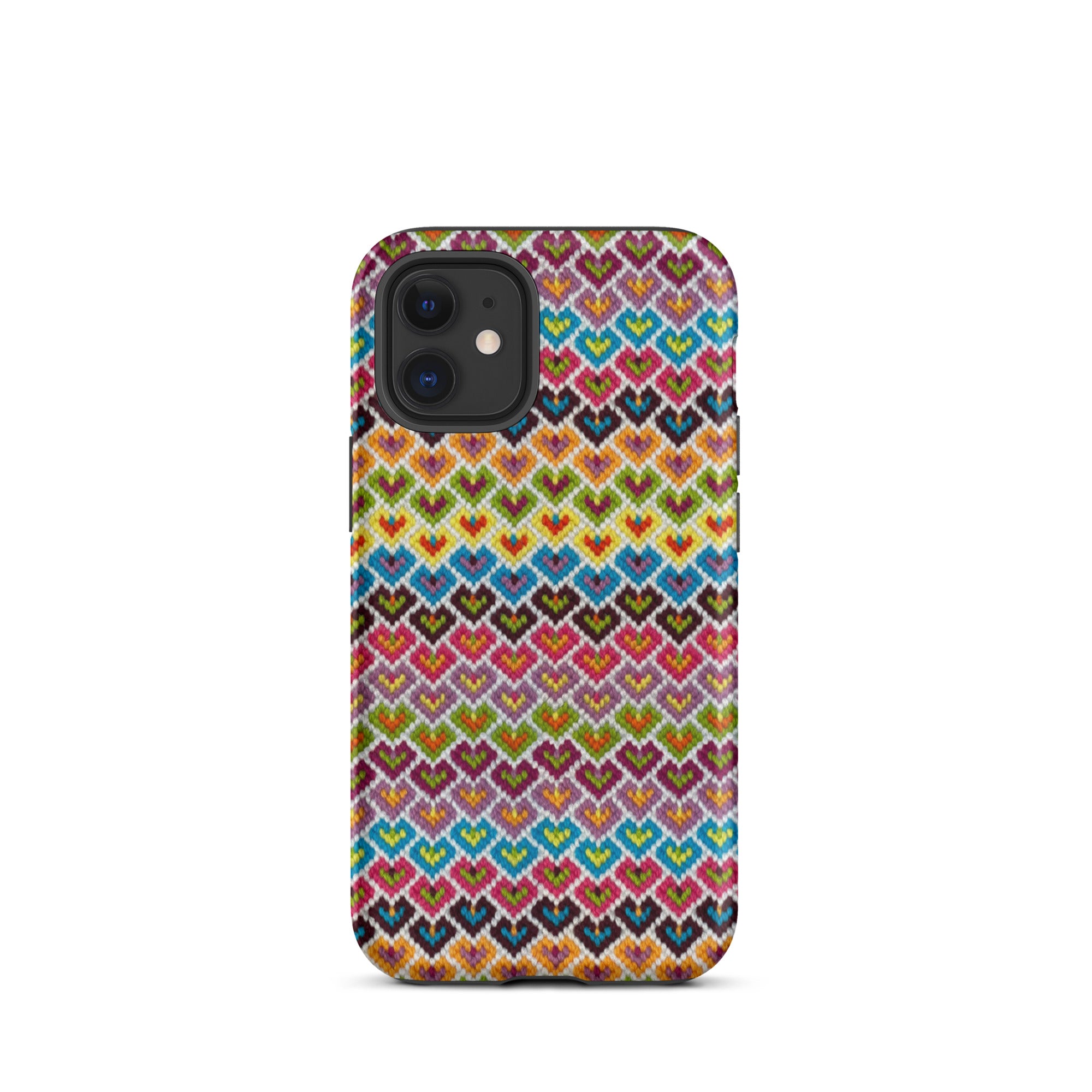 iPhone 12 mini case with Valentine themed pattern