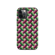 Colorful Bargello basket weave iPhone 12 Pro phone case