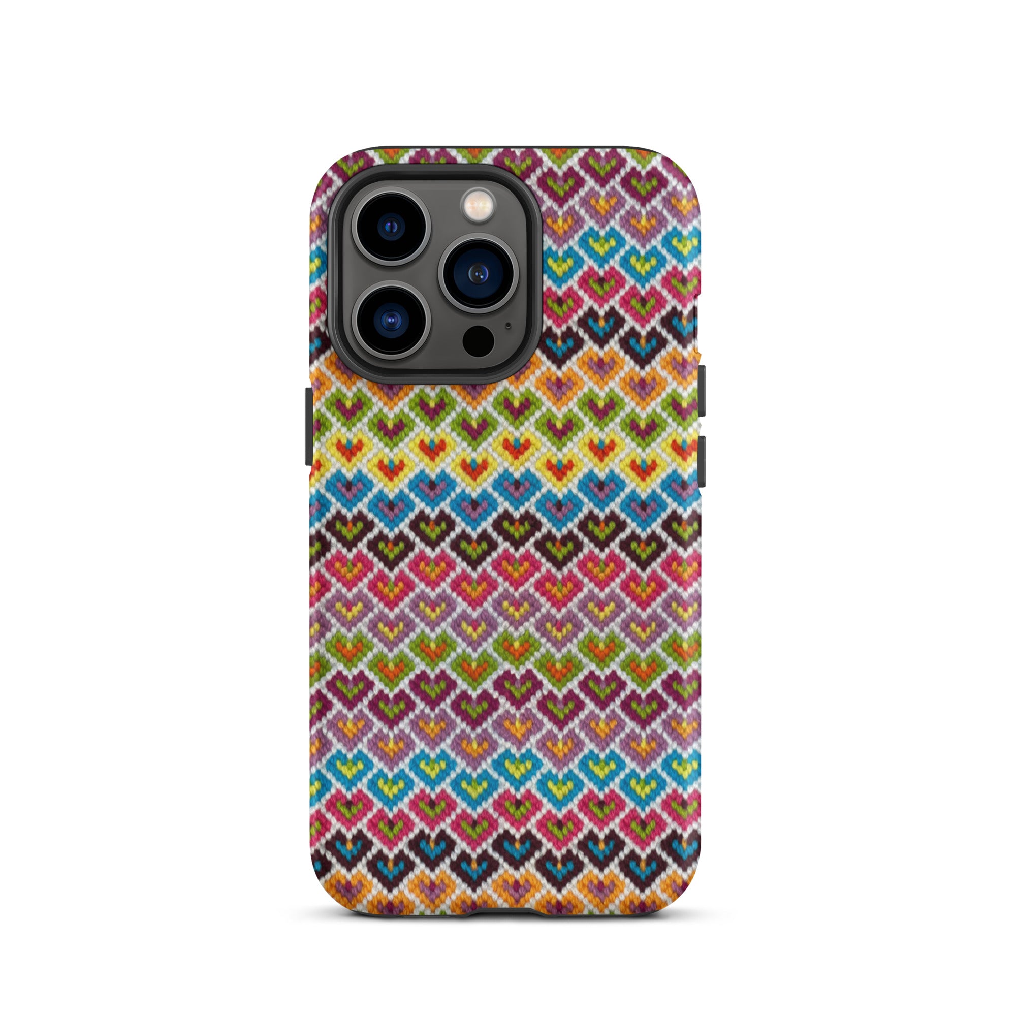 heart stripes iPhone 13 Pro case by Kathy Barlow