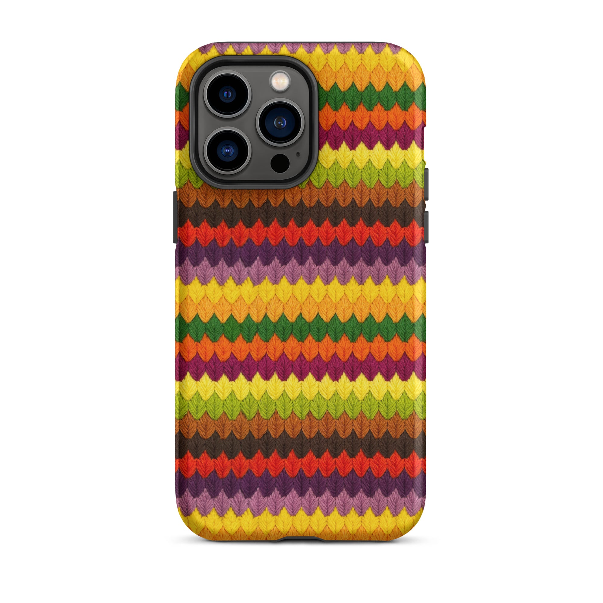Fall colors case for iPhone 14 Pro Max with embroidery leaves
