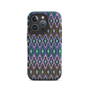 Multicolor Bargello needlepoint iPhone 16 Pro phone case 