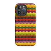  Phone case with fall leaf stripes for iPhone 16 Pro Max
