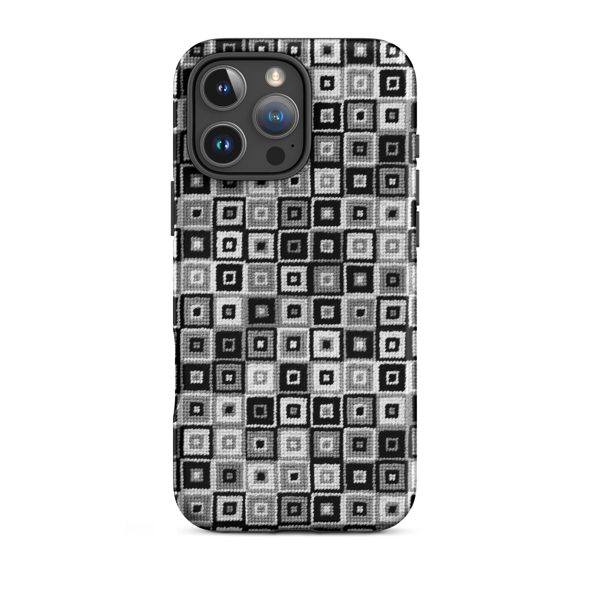 Modern black and white case for iPhone 16 Pro Max