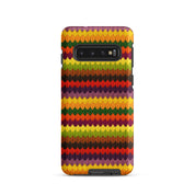 Autumn colorful striped phone case for Samsung Galaxy s10 in stitched look
