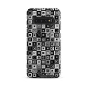 Samsung Galaxy s10 Plus monochrome phone case in checked needlepoint-look