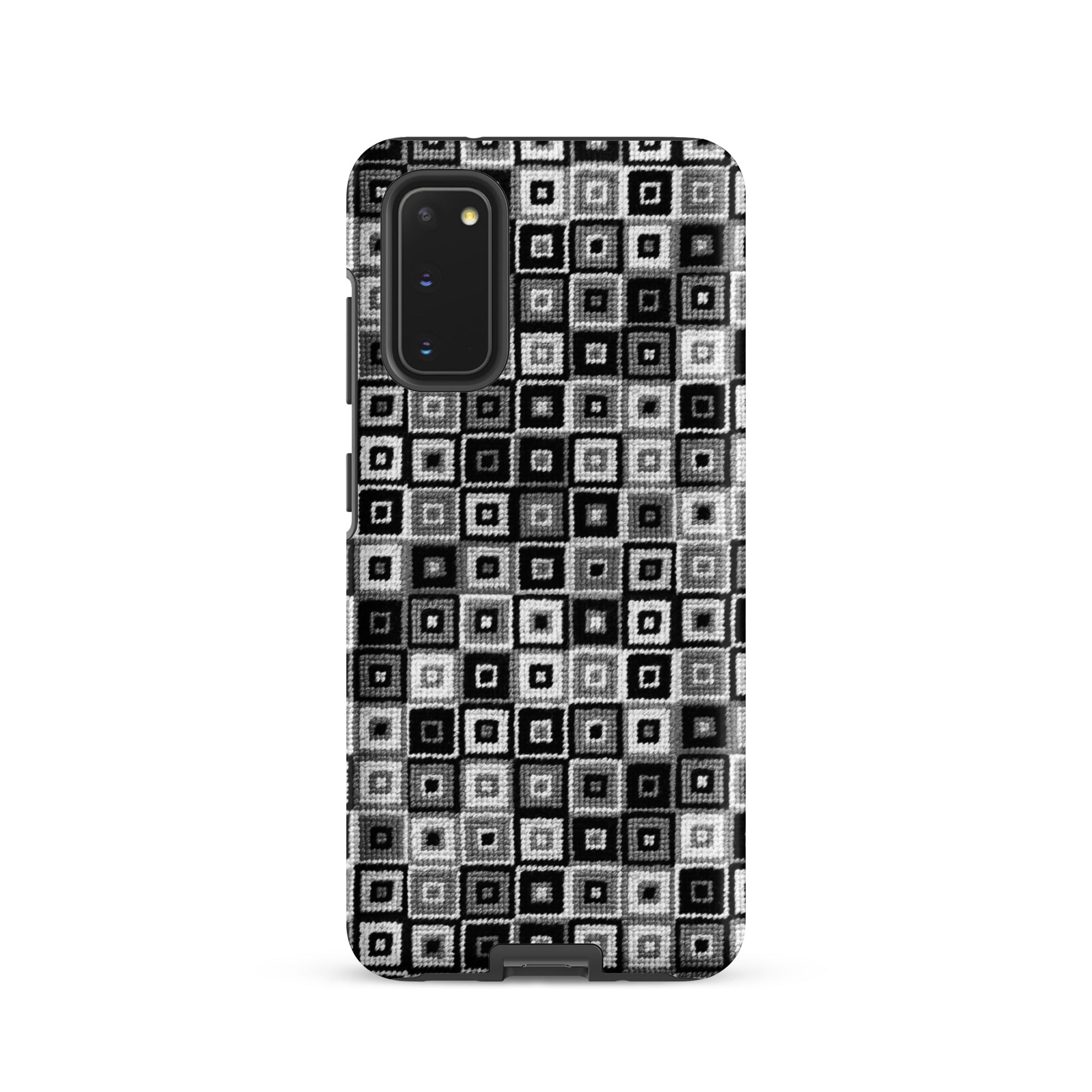 Black and white graphic pattern case for Samsung Galaxy s20