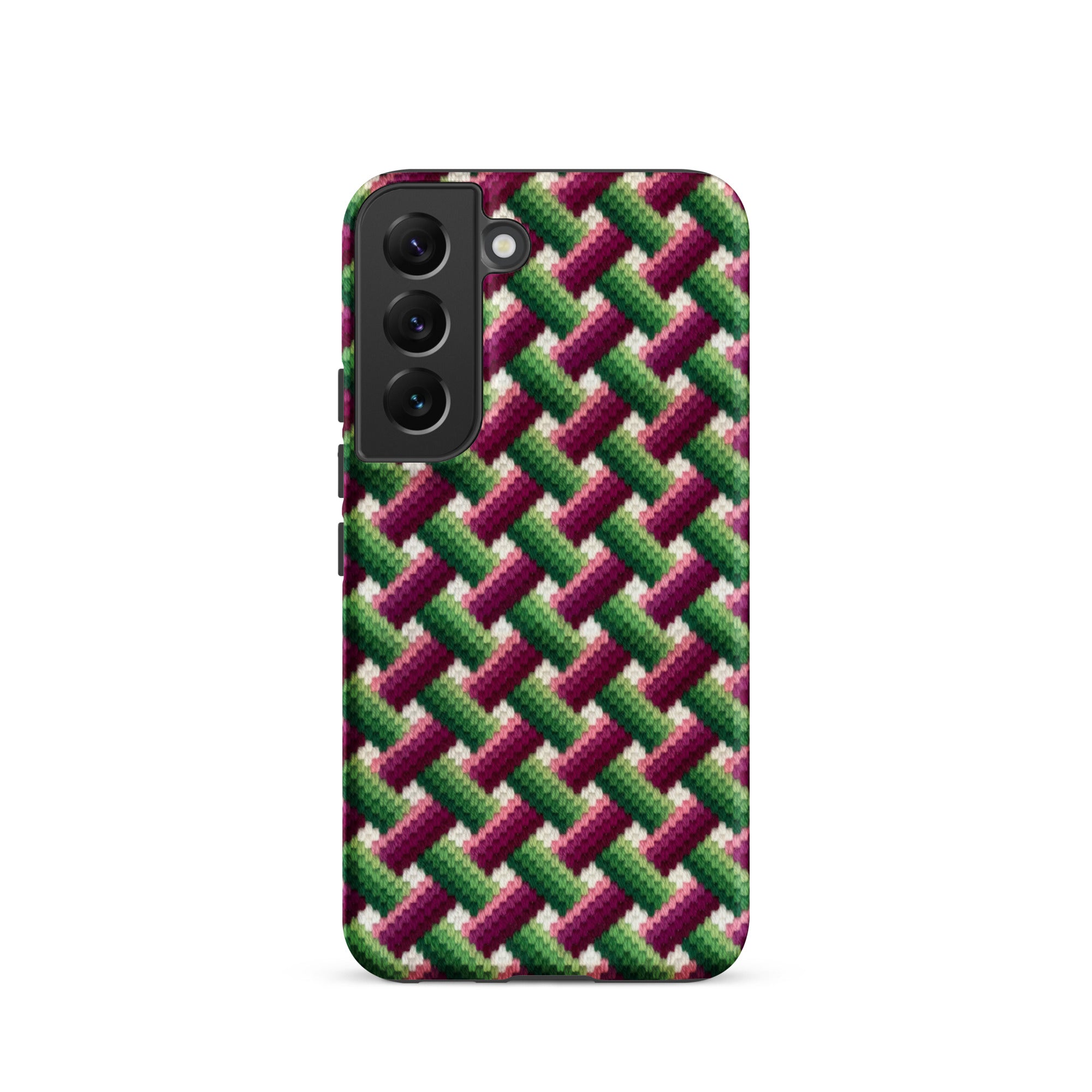 Bargello needlepoint pattern Samsung Galaxy s22 eye-catching phone case