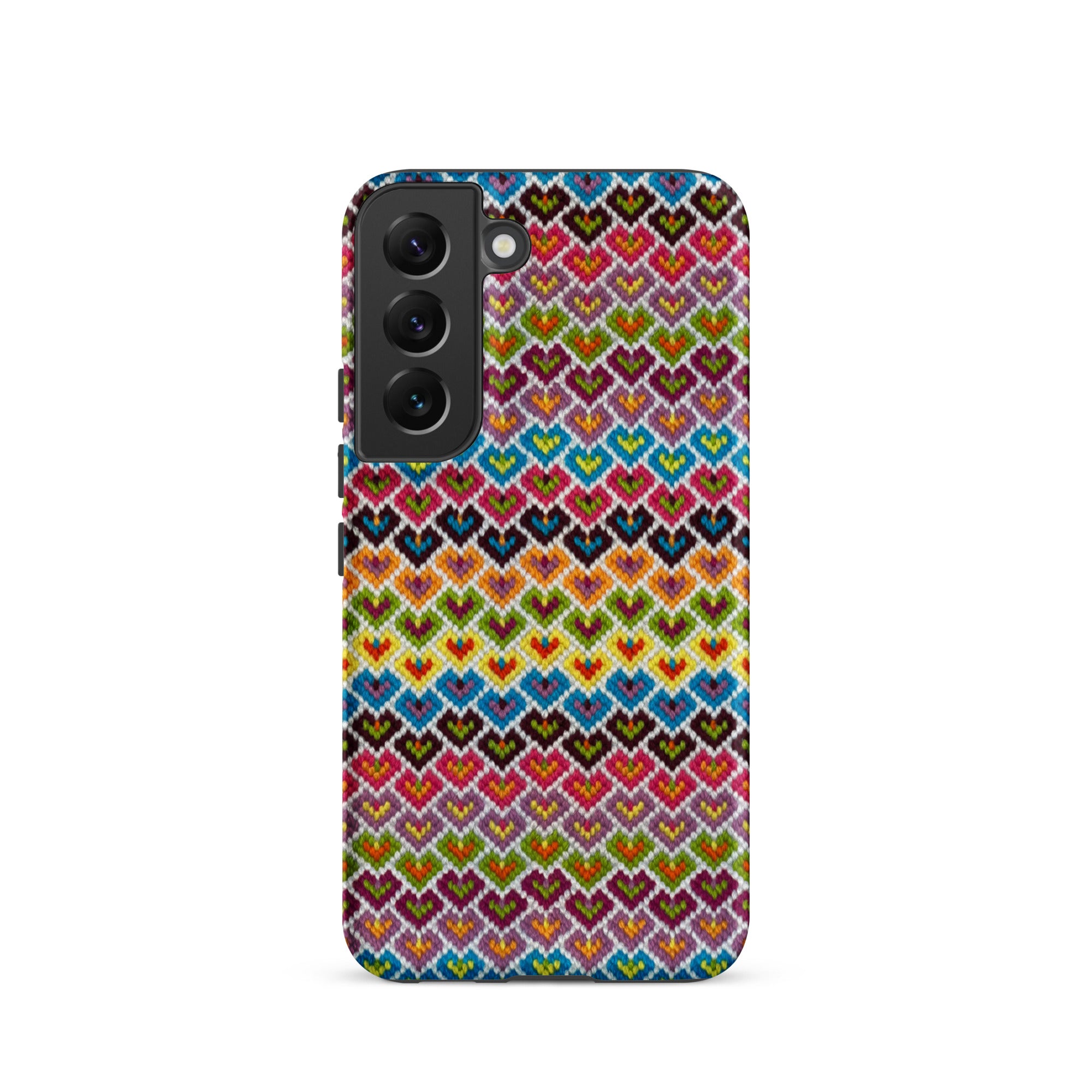 Pretty hearts striped Samsung Galaxy s22 case
