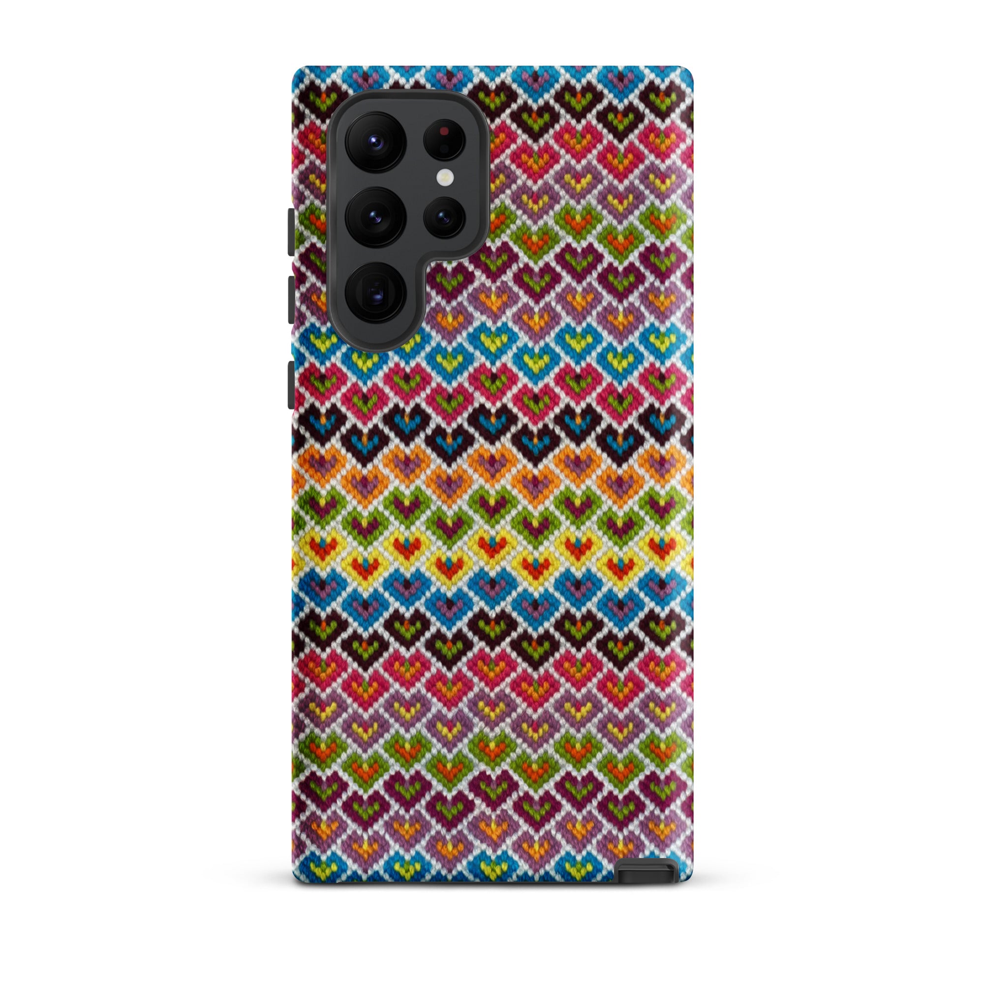 Stitched hearts Samsung Galaxy s22 Ultra valentine phone case design
