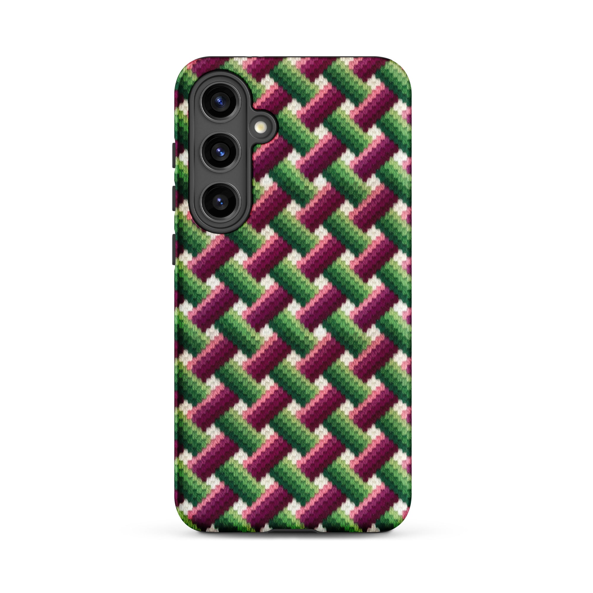 Bargello basket weave Samsung Galaxy s24 Plus phone case